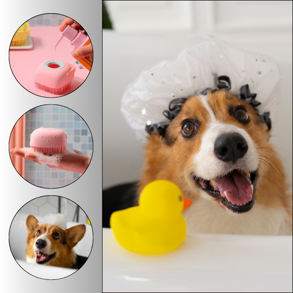 Cepillo de Baño y Masaje para Perros